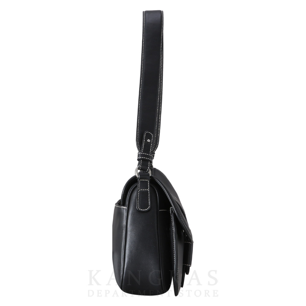 FERRAGAMO(USED)페레가모 레더 스티치 플랩 숄더백